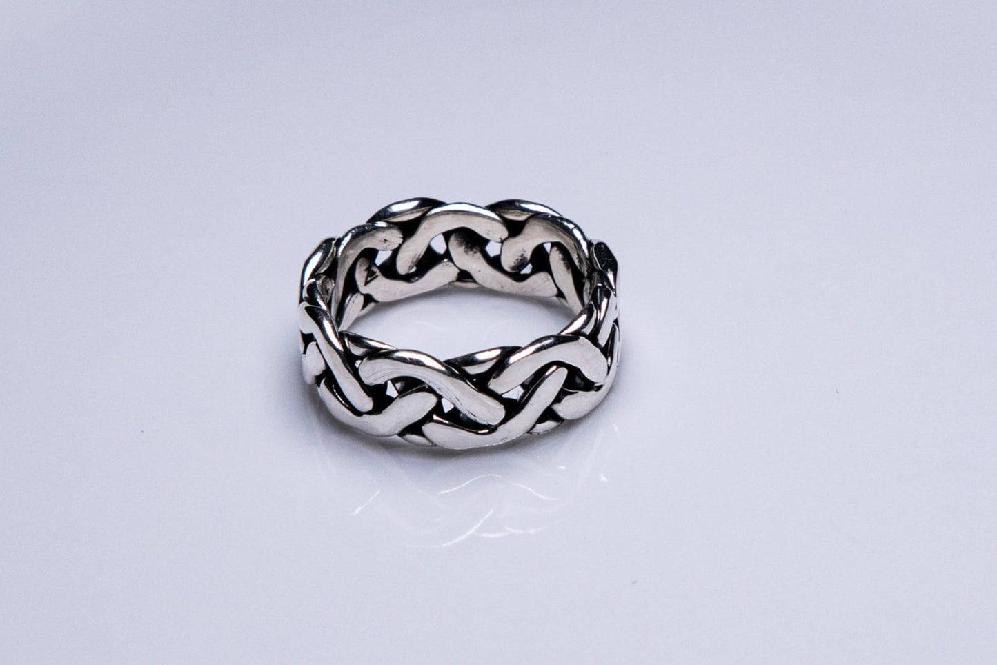 Woven Sterling Silver Ring braided 925 silver band