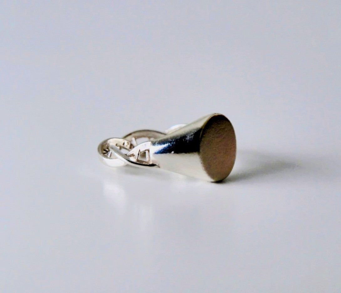 DNA Signet Ring modern silver jewelry